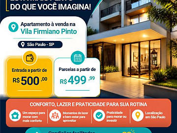 Apto 34m� com varanda e clube completo no Ipiranga pelo HMP