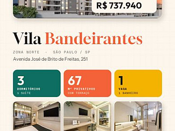 AP de 3 dorms com 67m� e terra�o na Casa Verde! HMP, R2V