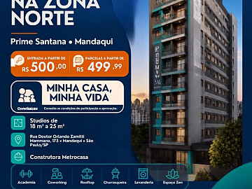 Studio em Santana - R$500 de entrada